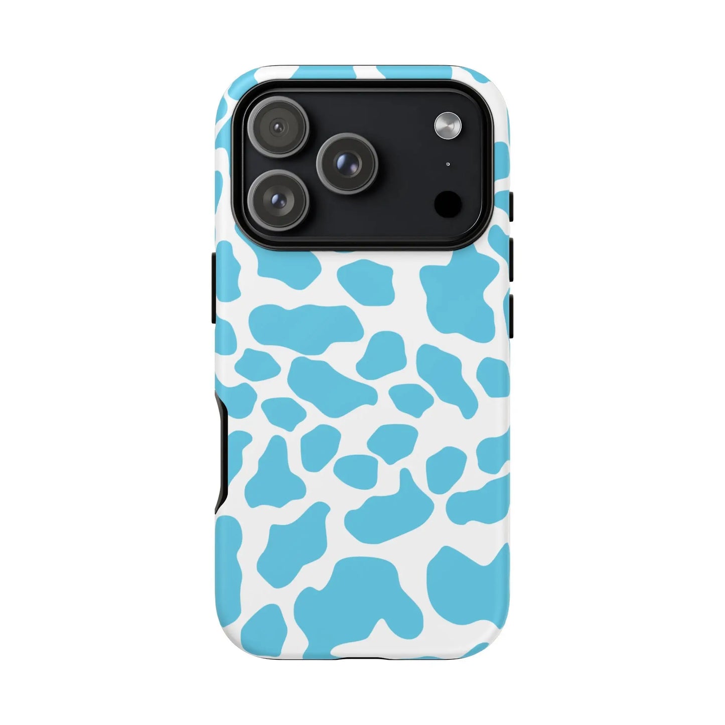 Blue White Cow Print Phone Case Cover - iPhone 17 Pro / Matte - Phone Case