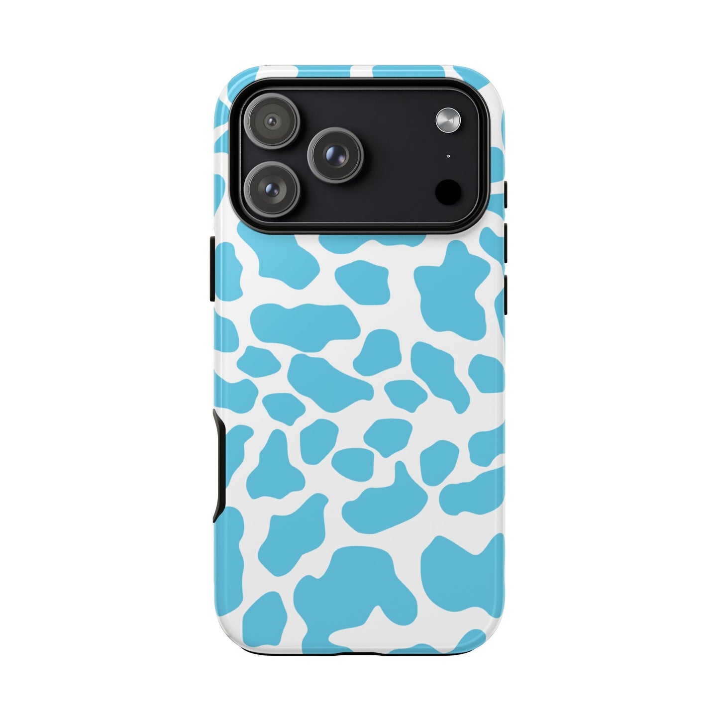 Blue White Cow Print Phone Case Cover - iPhone 17 Pro Max / Glossy - Phone Case