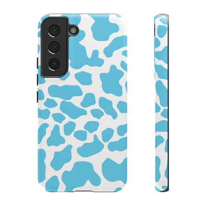 Blue White Cow Print Phone Case Cover - Samsung Galaxy S22 / Matte - Phone Case