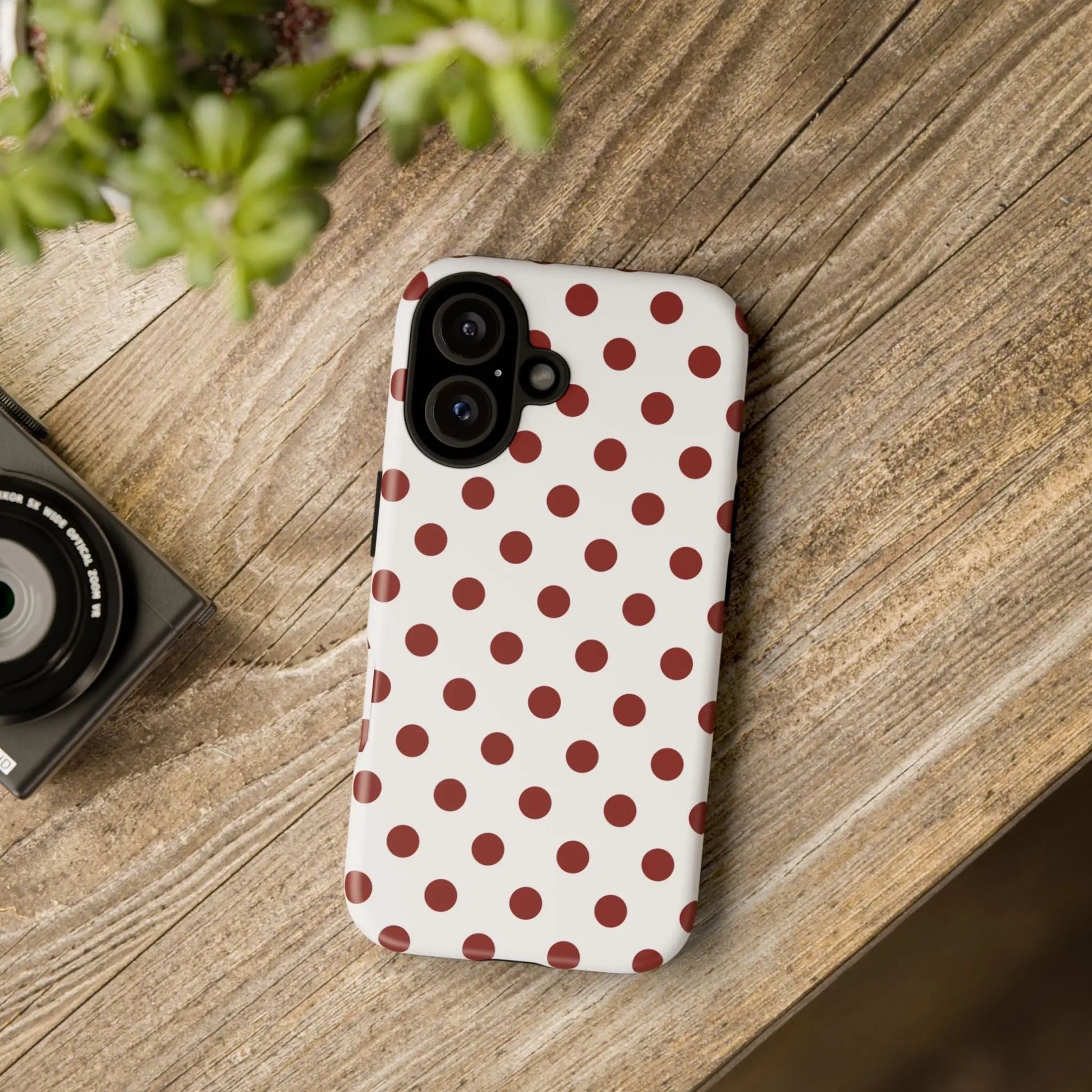 Cherry Red Polka dot Phone Case Cover - Phone Case