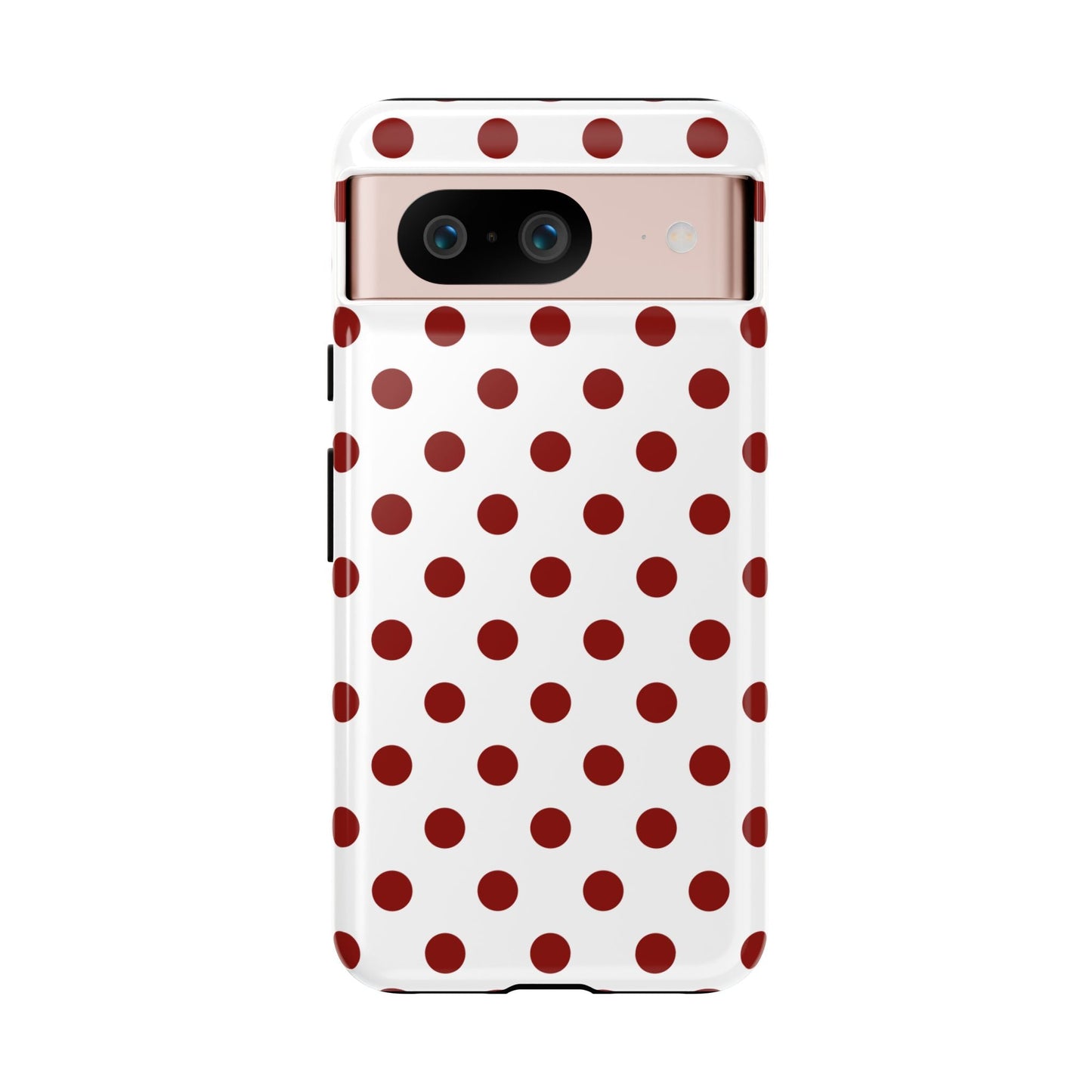 Cherry Red Polka dot Phone Case Cover - Google Pixel 8 / Glossy - Phone Case