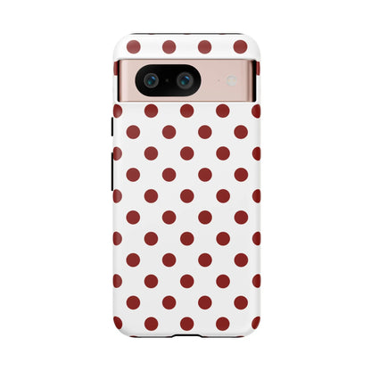 Cherry Red Polka dot Phone Case Cover - Google Pixel 8 / Matte - Phone Case