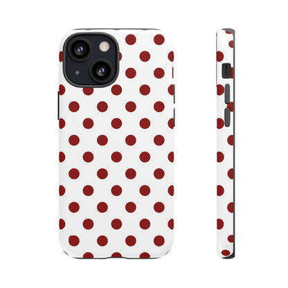 Cherry Red Polka dot Phone Case Cover - iPhone 13 Mini / Matte - Phone Case