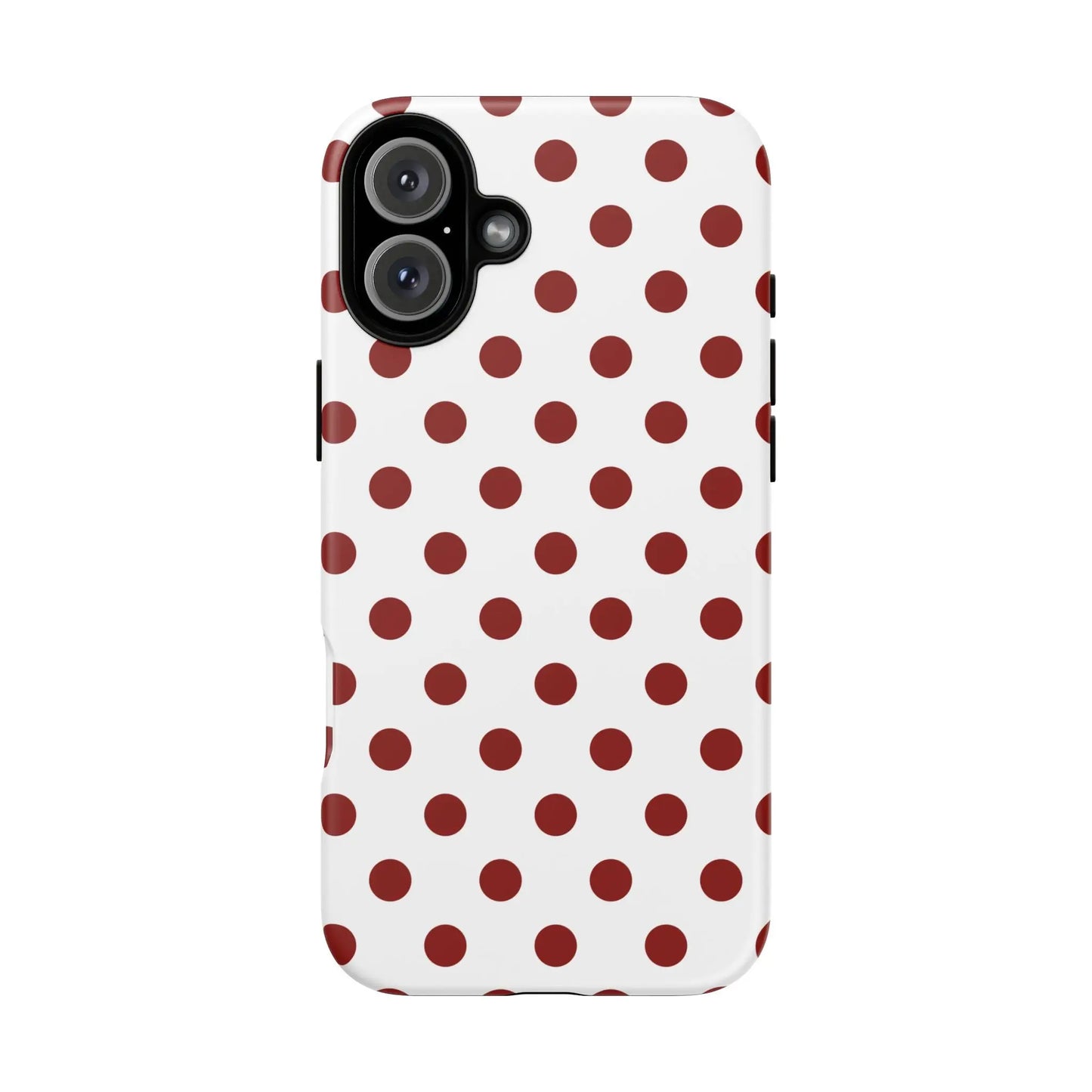 Cherry Red Polka dot Phone Case Cover - iPhone 16 Plus / Matte - Phone Case