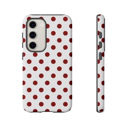 Cherry Red Polka dot Phone Case Cover - Samsung Galaxy S23 / Matte - Phone Case