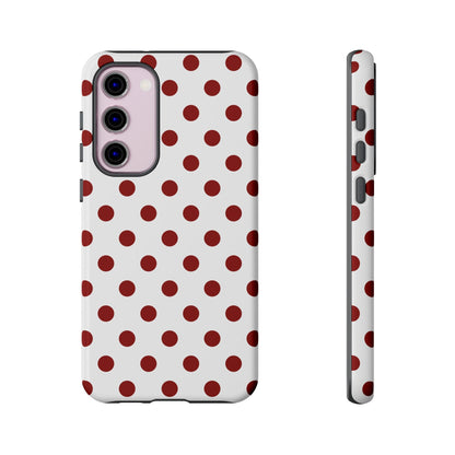 Cherry Red Polka dot Phone Case Cover - Samsung Galaxy S23 Plus / Glossy - Phone Case
