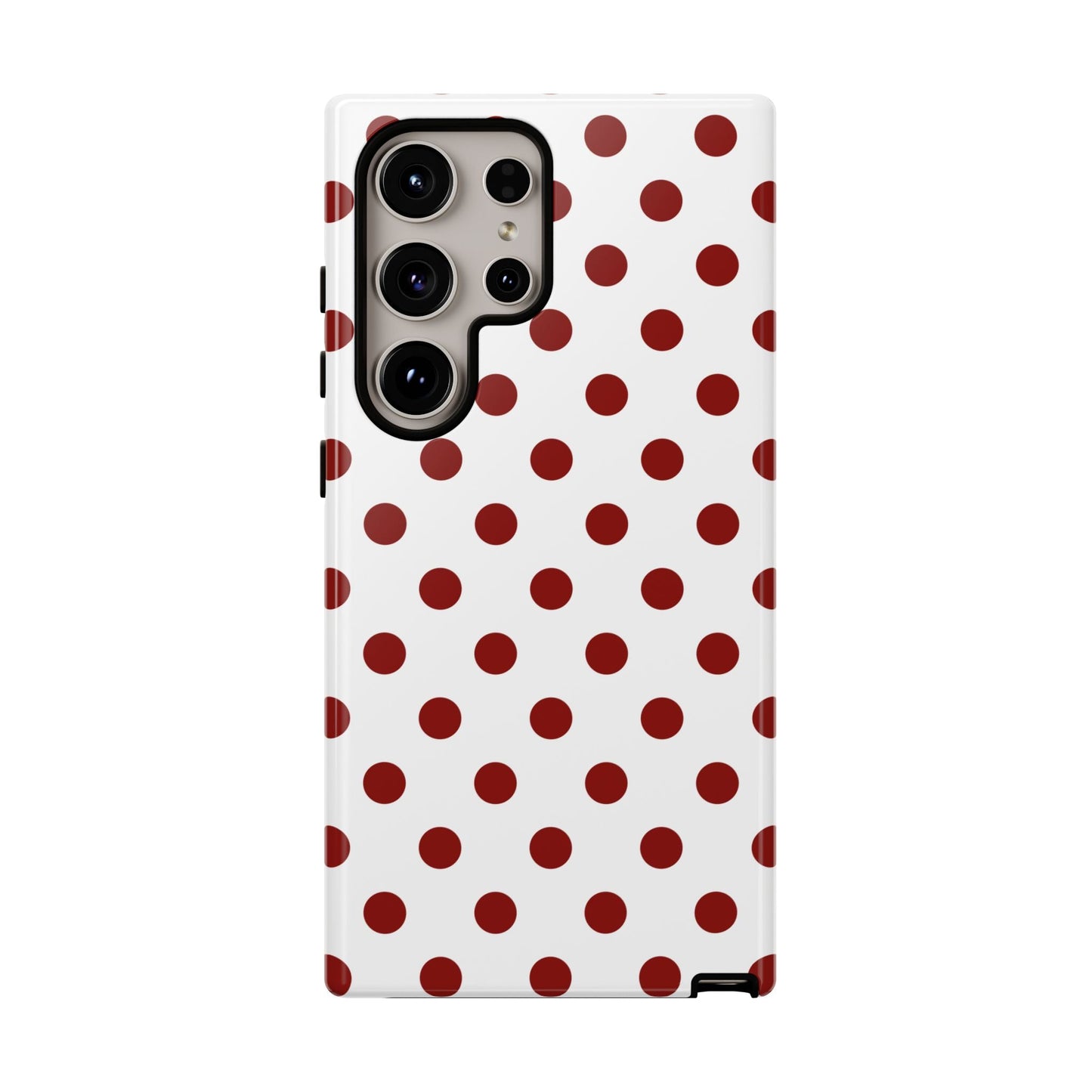 Cherry Red Polka dot Phone Case Cover - Samsung Galaxy S24 Ultra / Glossy - Phone Case