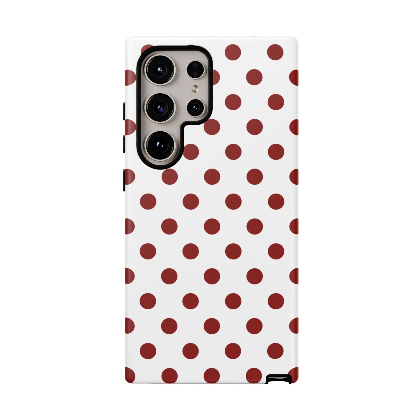 Cherry Red Polka dot Phone Case Cover - Samsung Galaxy S24 Ultra / Matte - Phone Case