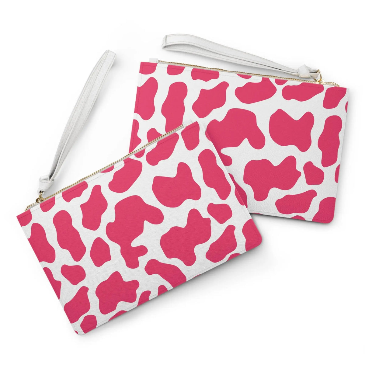 Pink Cow print Clutch Bag
