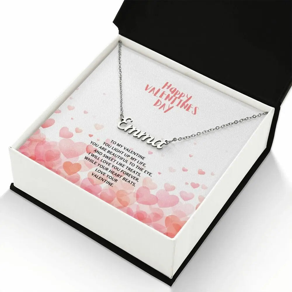 Custom Name Valentines Day Love heart Necklace Wife Girlfriend Jewellery