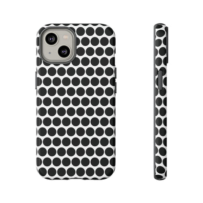 Cute Black White Polkadot Tough Case for iPhone, Samsung, Google