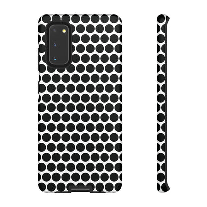 Cute Black White Polkadot Tough Case for iPhone, Samsung, Google