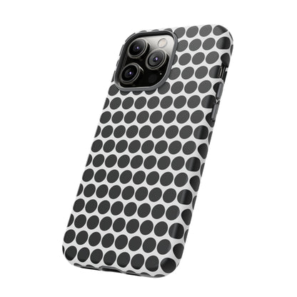 Cute Black White Polkadot Tough Case for iPhone, Samsung, Google
