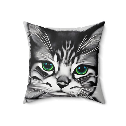 Kitten Cat Square Throw Pillow