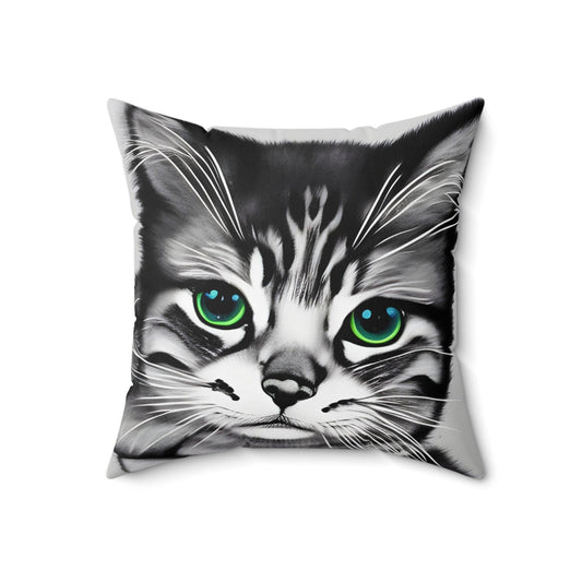 Kitten Cat Square Throw Pillow