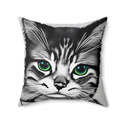 Kitten Cat Square Throw Pillow