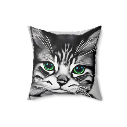 Kitten Cat Square Throw Pillow