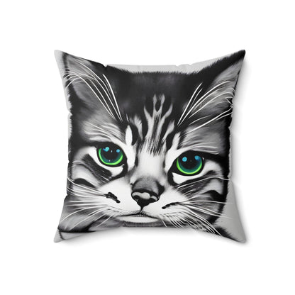 Kitten Cat Square Throw Pillow
