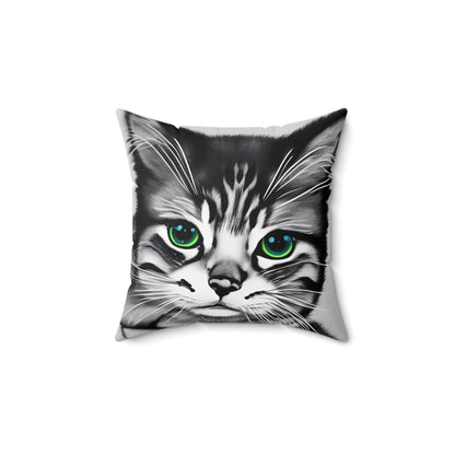 Kitten Cat Square Throw Pillow