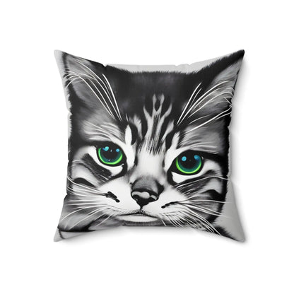 Kitten Cat Square Throw Pillow