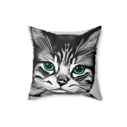 Kitten Cat Square Throw Pillow