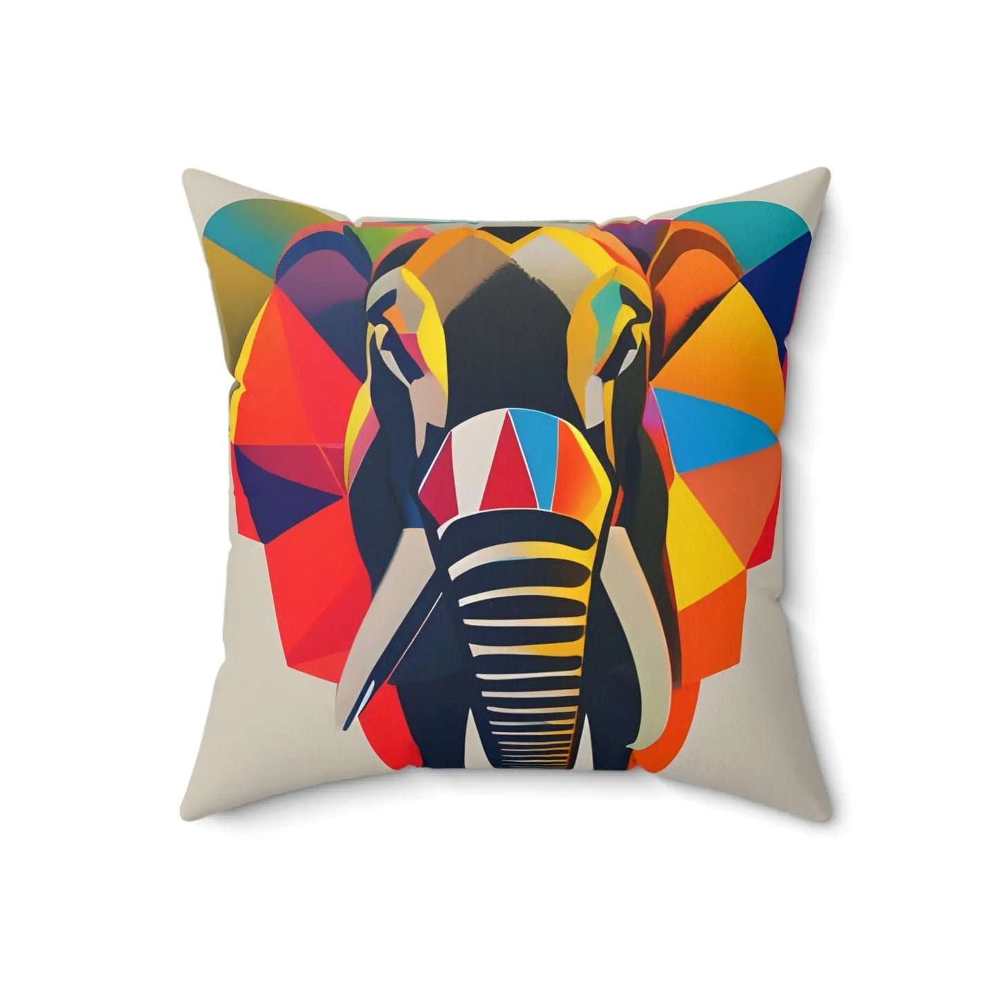 Elephant Square Throw Pillow cover and pillow insert