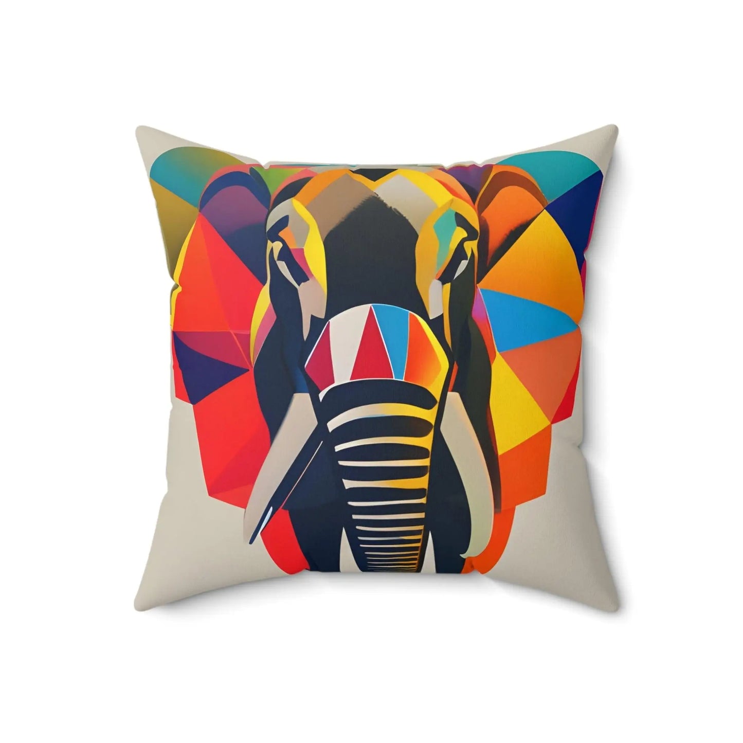 Elephant Square Throw Pillow cover and pillow insert