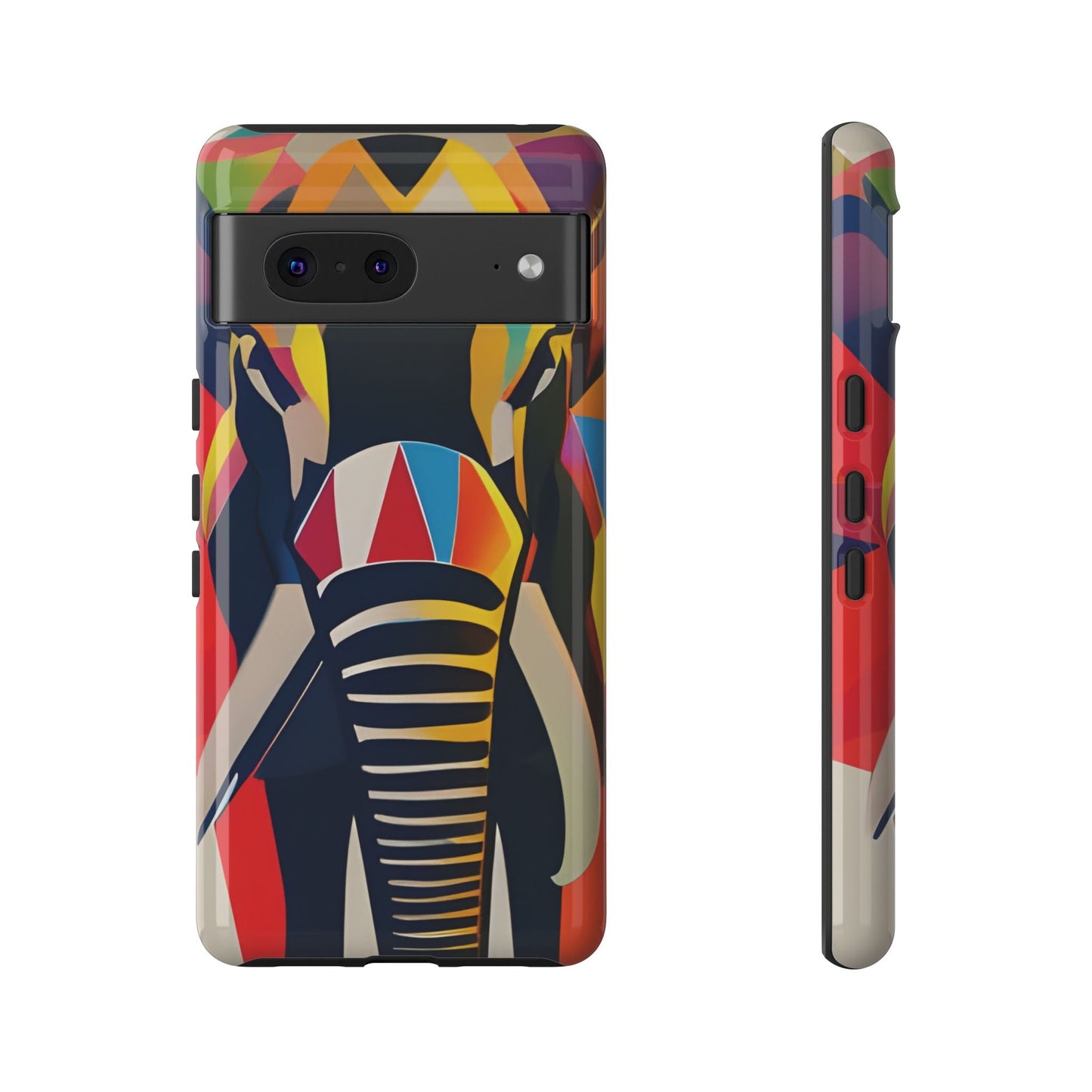 Elephant Print Tough phone Case, - Google Pixel 7 / Glossy - Phone Case