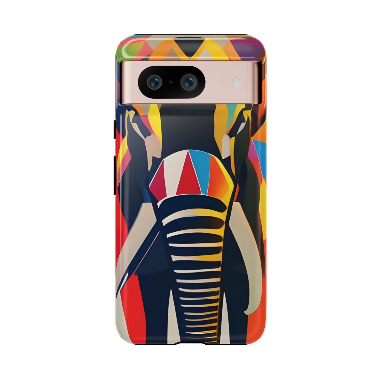 Elephant Print Tough phone Case, - Google Pixel 8 / Glossy - Phone Case