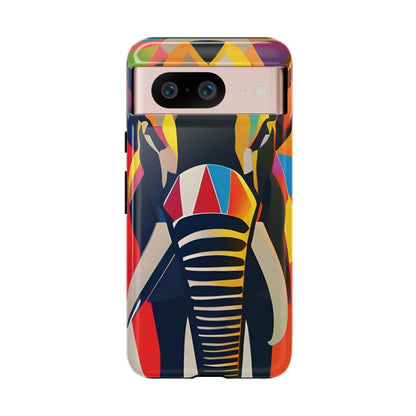 Elephant Print Tough phone Case, - Google Pixel 8 / Glossy - Phone Case