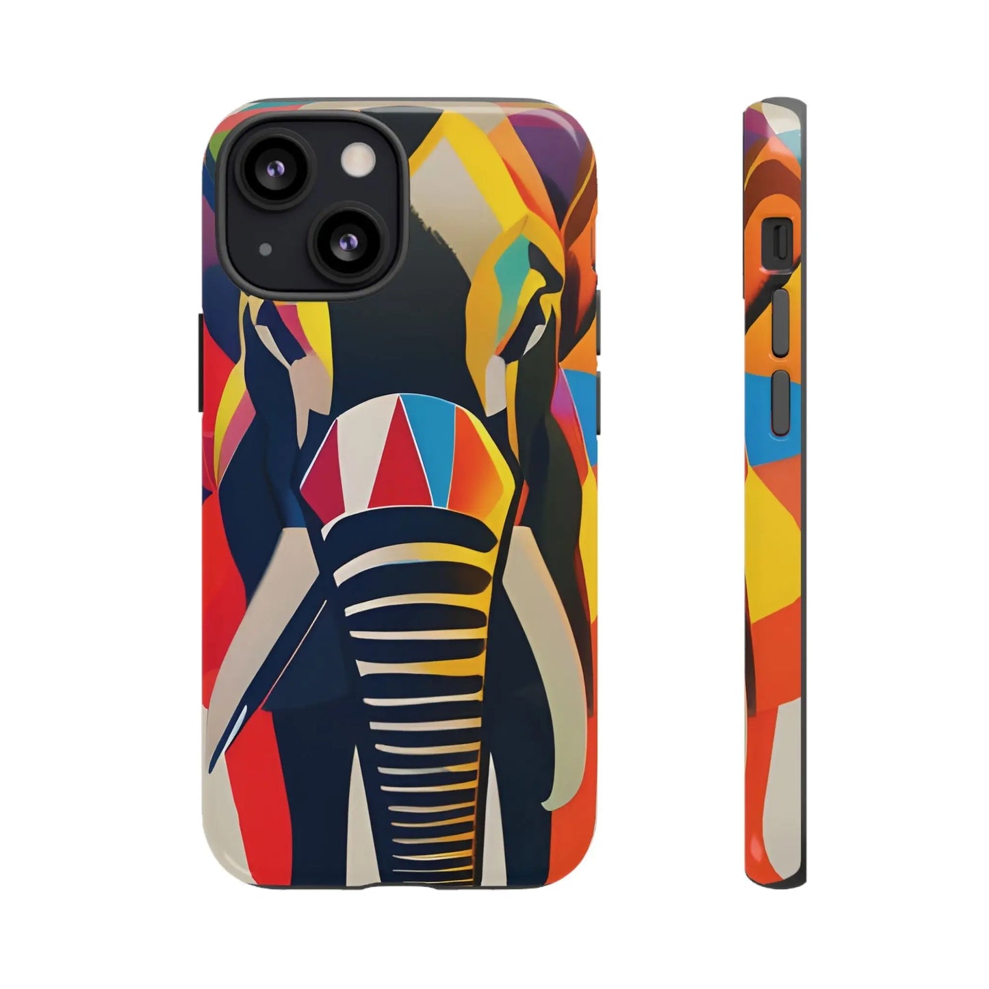 Elephant Print Tough phone Case, - iPhone 13 Mini / Glossy - Phone Case
