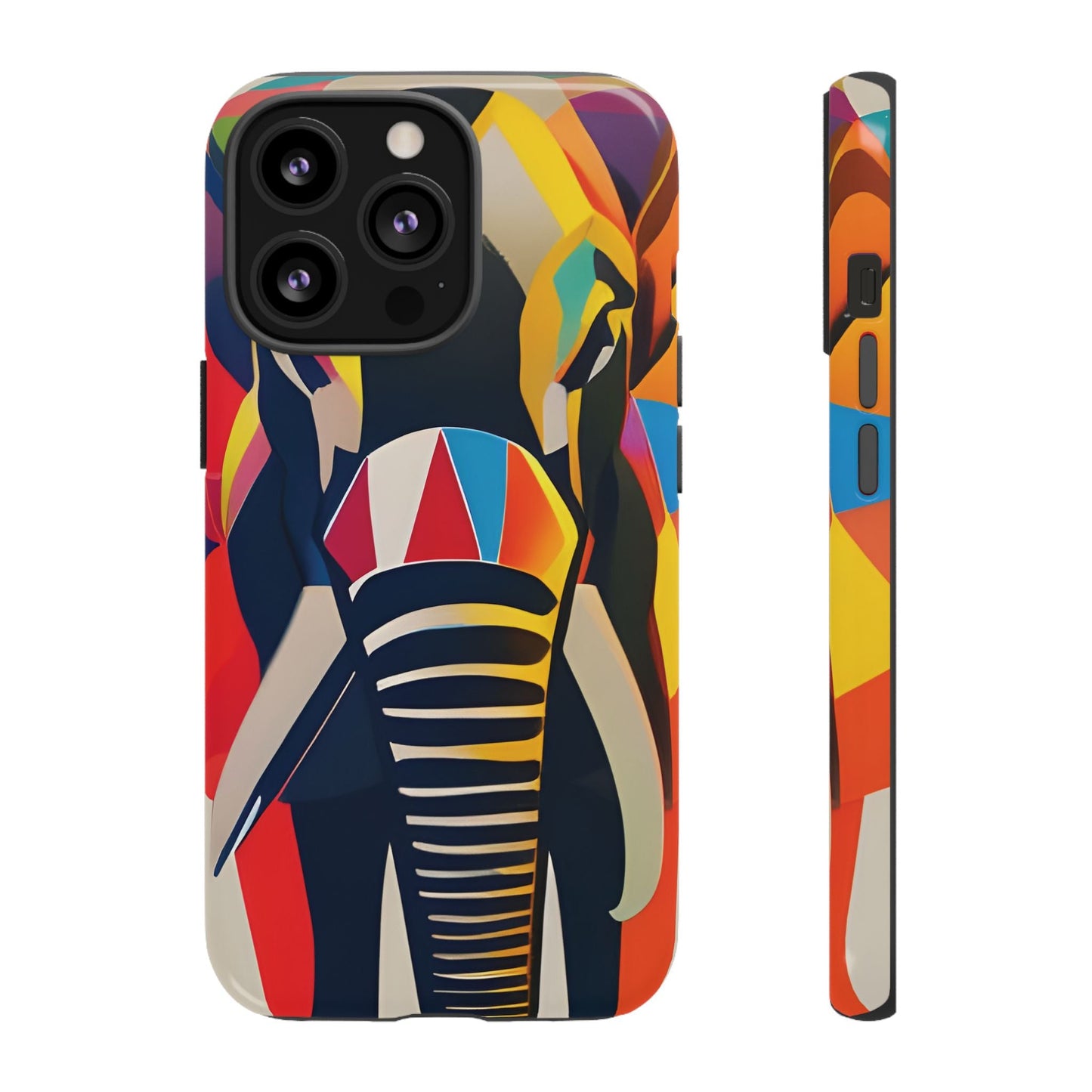 Elephant Print Tough phone Case, - iPhone 13 Pro / Glossy - Phone Case