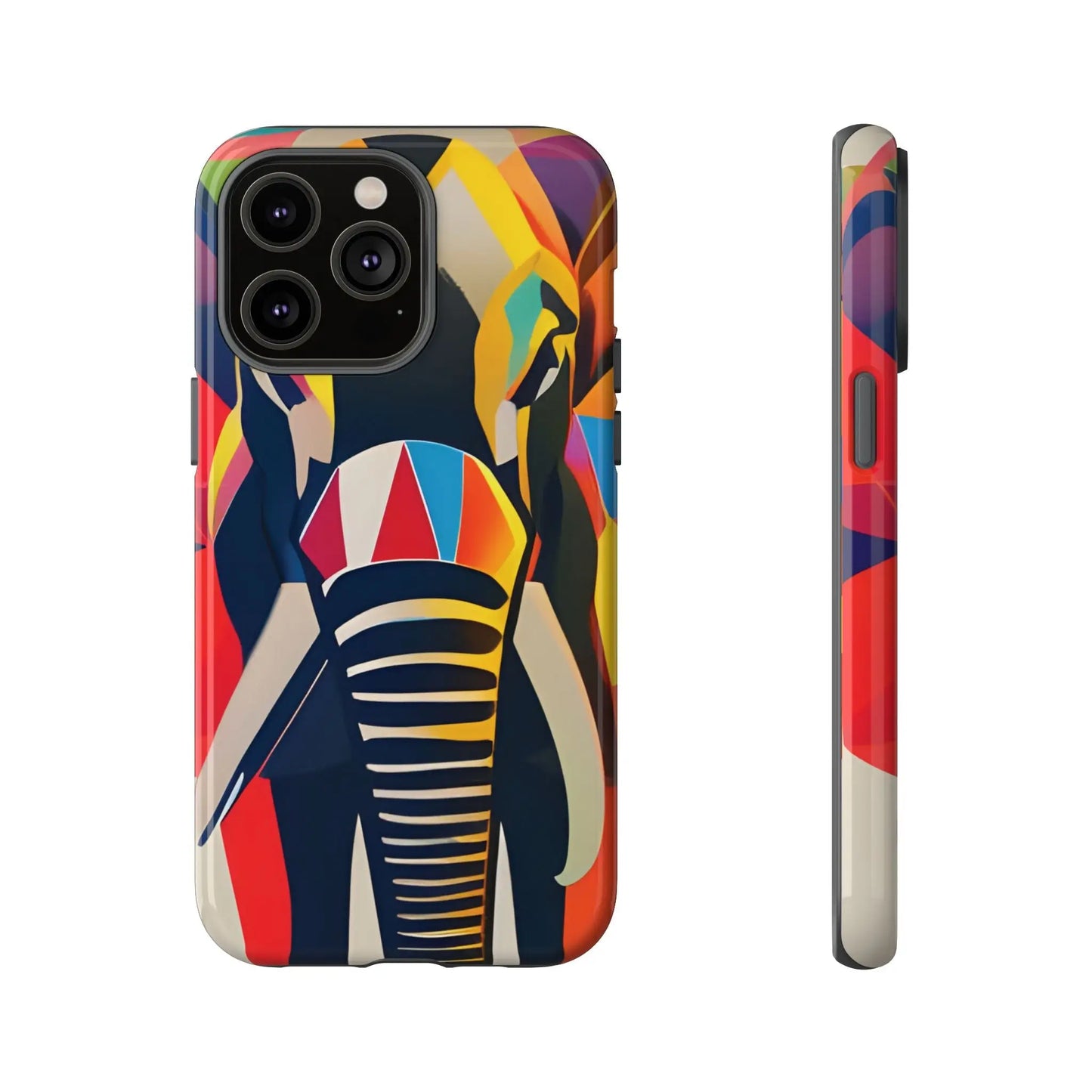 Elephant Print Tough phone Case, - iPhone 14 Pro Max / Glossy - Phone Case