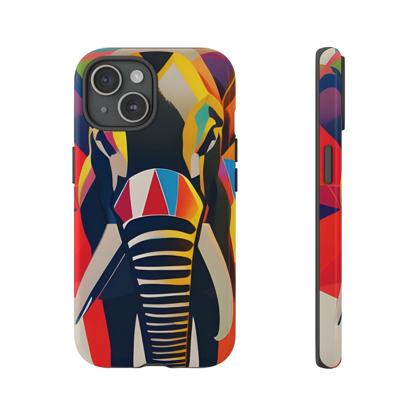 Elephant Print Tough phone Case, - iPhone 15 / Glossy - Phone Case