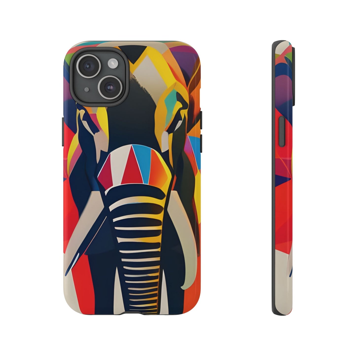 Elephant Print Tough phone Case, - iPhone 15 Plus / Glossy - Phone Case