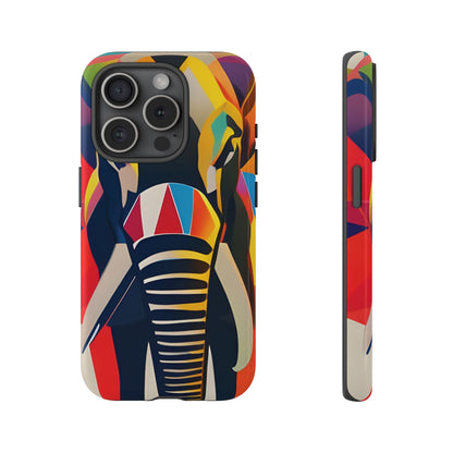Elephant Print Tough phone Case, - iPhone 15 Pro / Glossy - Phone Case