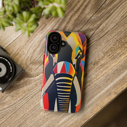 Elephant Print Tough phone Case, - iPhone 16 / Glossy - Phone Case