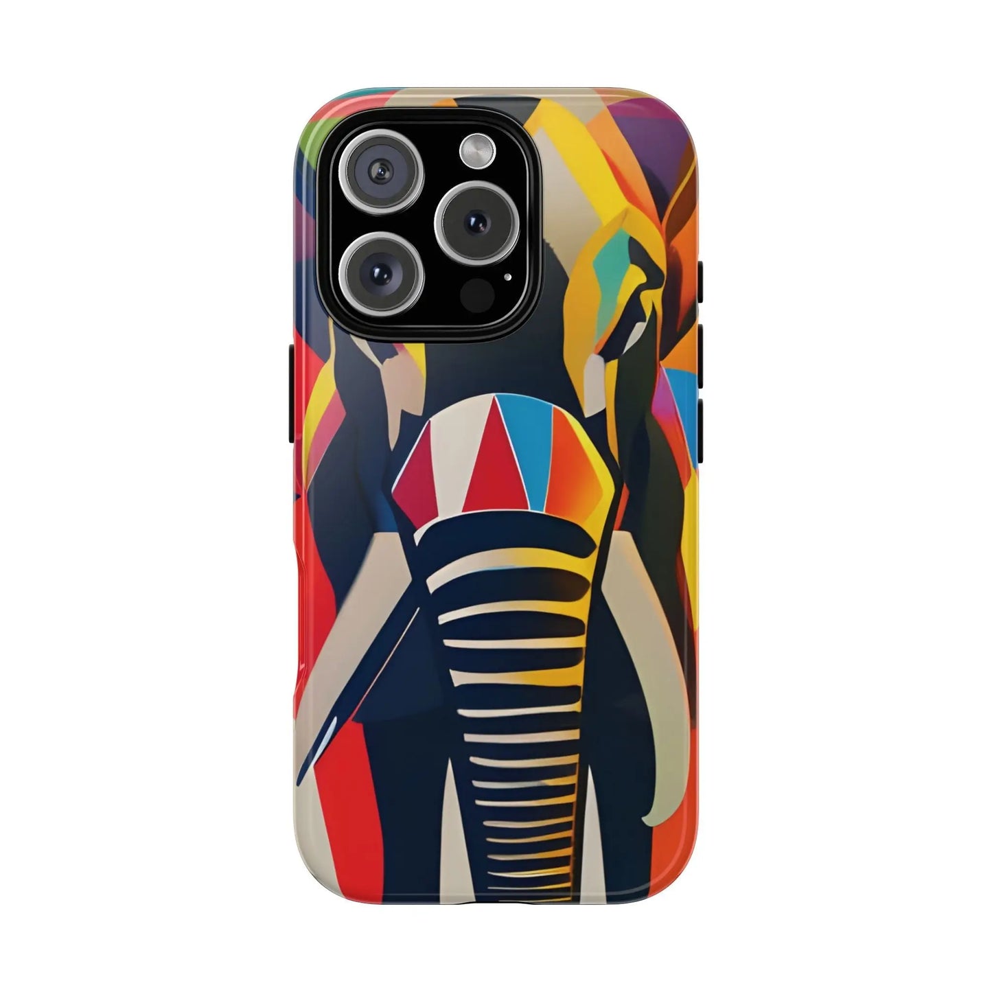 Elephant Print Tough phone Case, - iPhone 16 Pro / Glossy - Phone Case