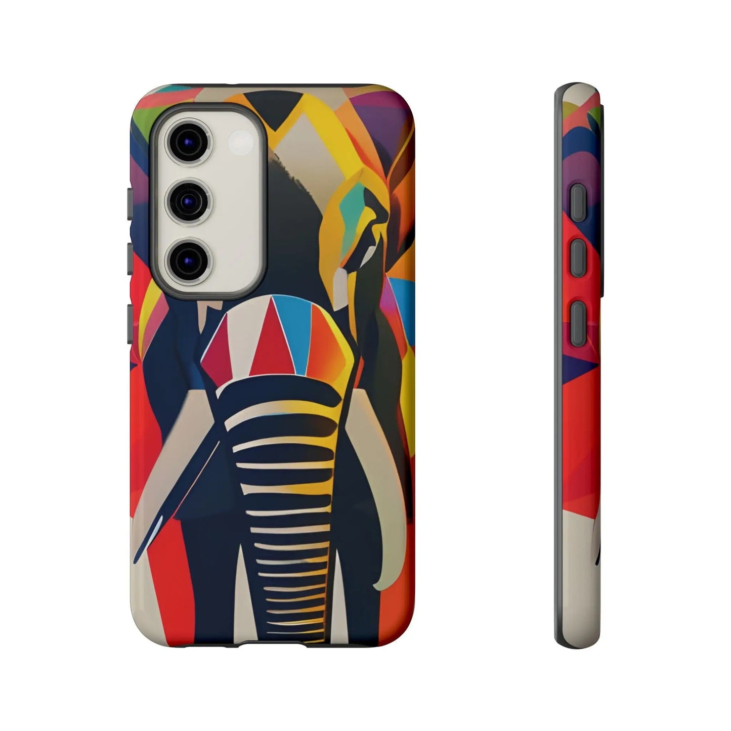 Elephant Print Tough phone Case, - Samsung Galaxy S23 / Glossy - Phone Case