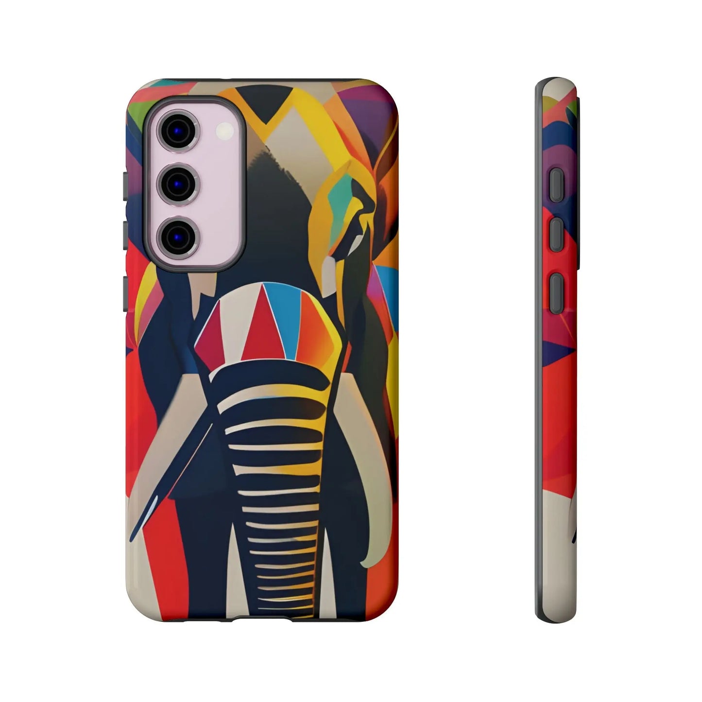 Elephant Print Tough phone Case, - Samsung Galaxy S23 Plus / Glossy - Phone Case
