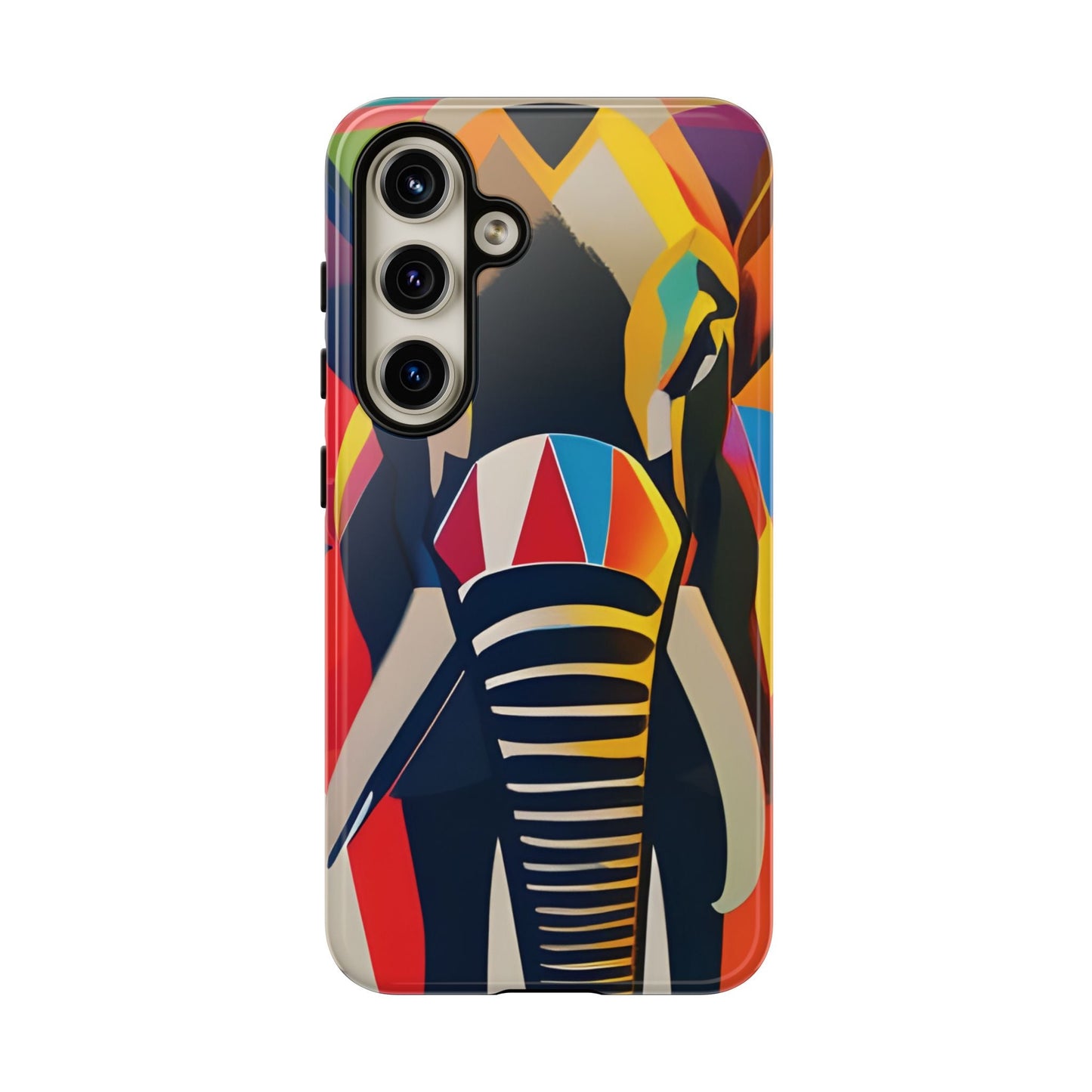 Elephant Print Tough phone Case, - Samsung Galaxy S24 / Glossy - Phone Case