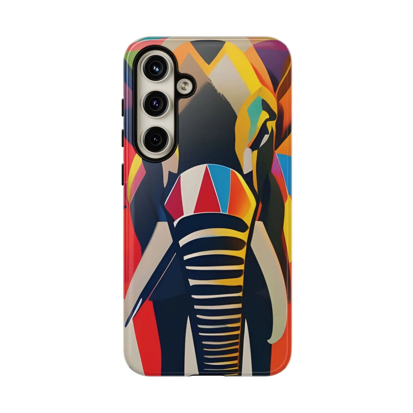 Elephant Print Tough phone Case, - Samsung Galaxy S24 Plus / Glossy - Phone Case