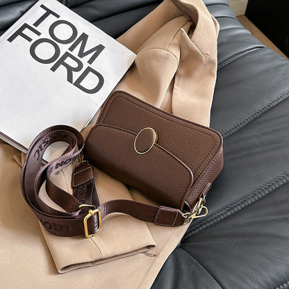 Stylish Wide Shoulder Strap Small Square Bag for Fashionable All-Matching Looks - Hand Bag