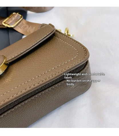 Handbag Stylish Wide Shoulder Strap Small Square Bag Fashionable.