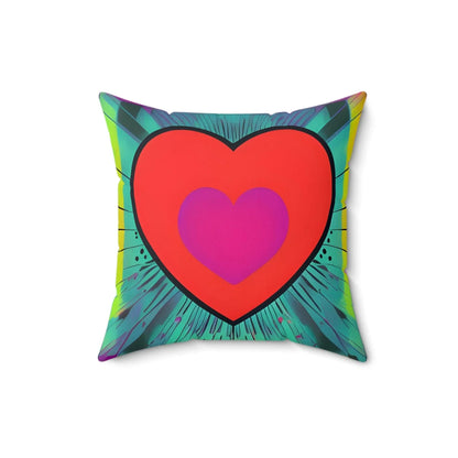 Heart Red Square Throw pillow