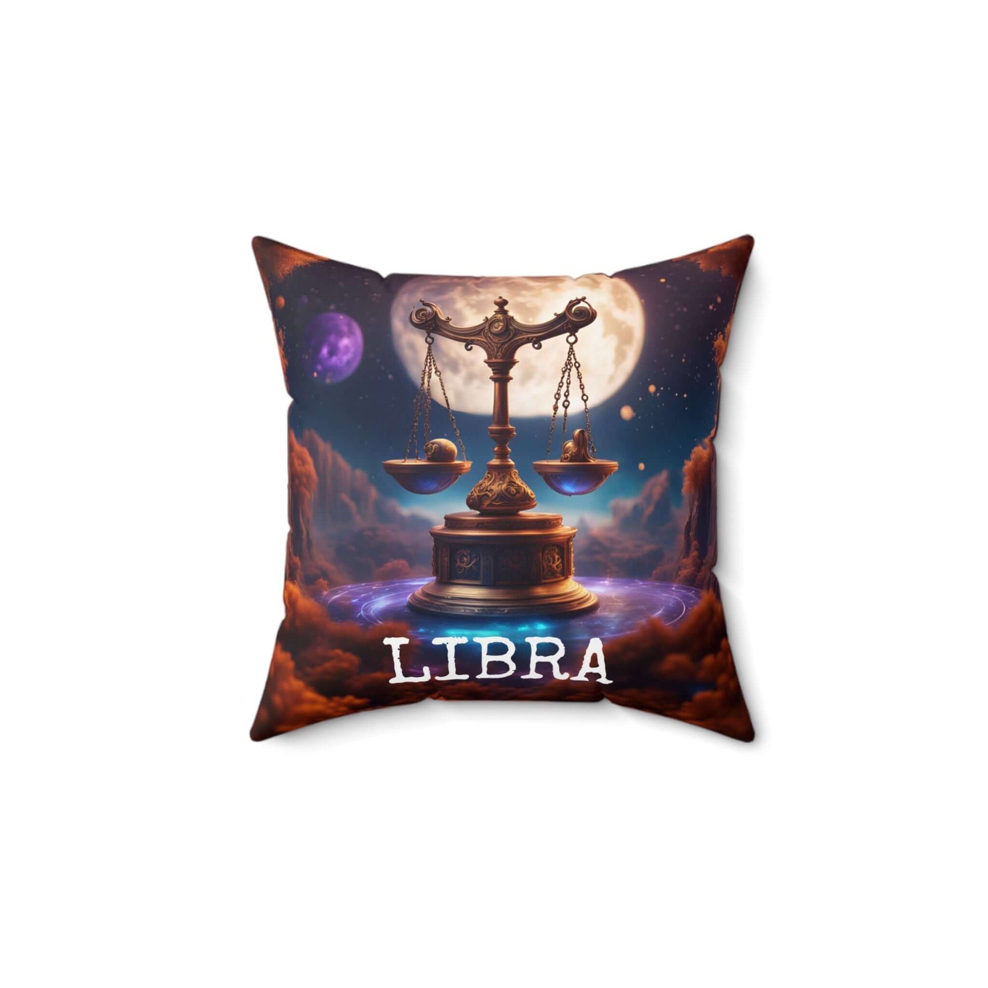 Libra Horoscope Astrology Square Throw Pillow