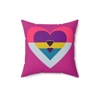 Love Heart Square Throw Pillow
