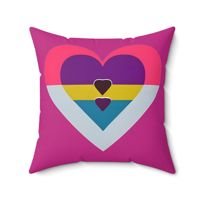 Love Heart Square Throw Pillow