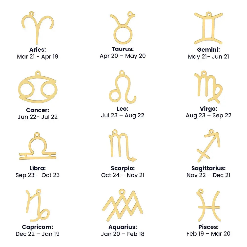 Special Custom Zodiac Necklace Choose your Zodiac Sign