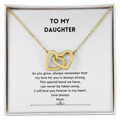 Daughter Love interconnecting heart Necklace